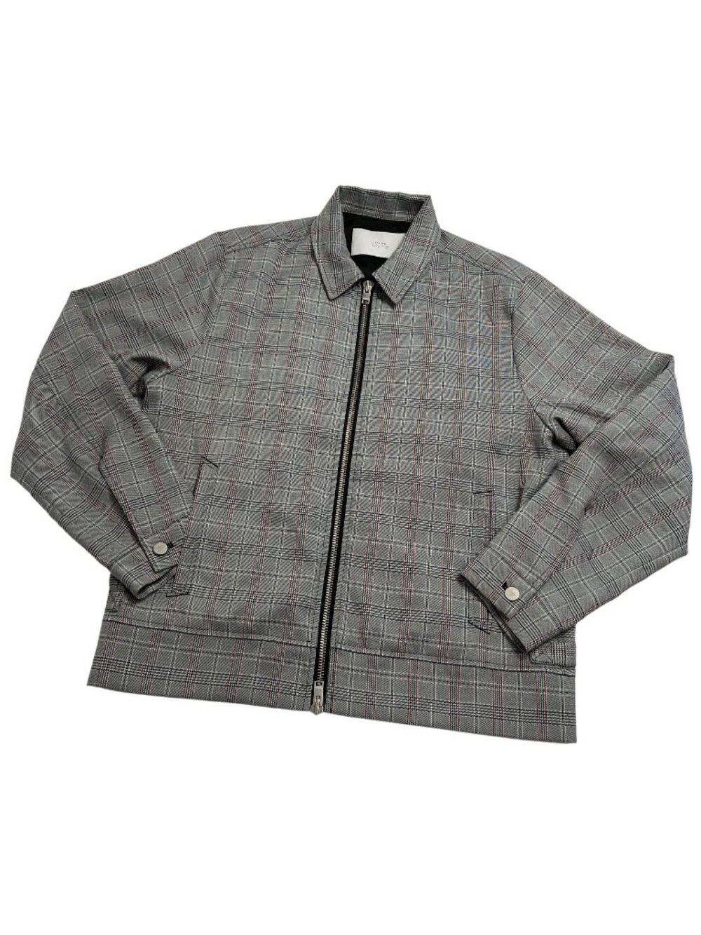 STAMPD Full Zip Check Pattern Jacket in Black